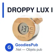 DROPPY LUX Horloge à eau LCD en bambou - Miniature 3