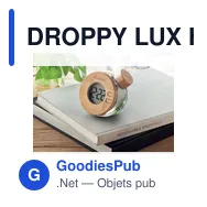 DROPPY LUX Horloge à eau LCD en bambou - Miniature 4