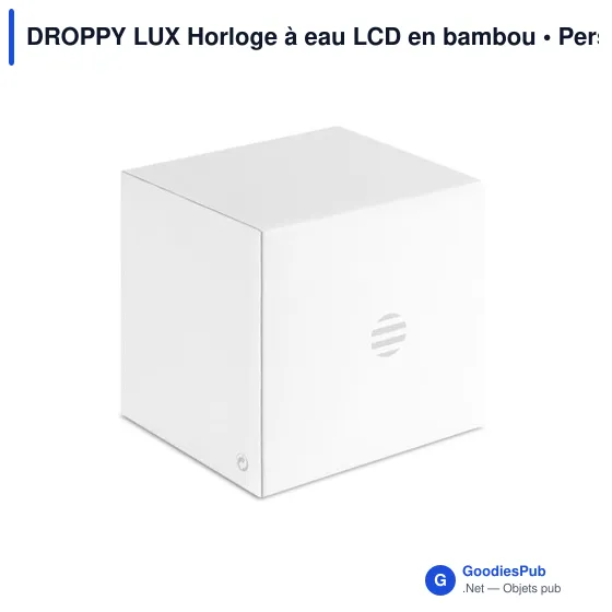 DROPPY LUX Horloge à eau LCD en bambou - Image 6