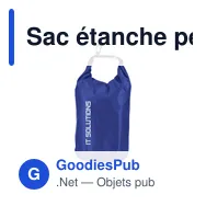 Sac étanche personnalisable Drybag 5 L avec logo - Miniature 1