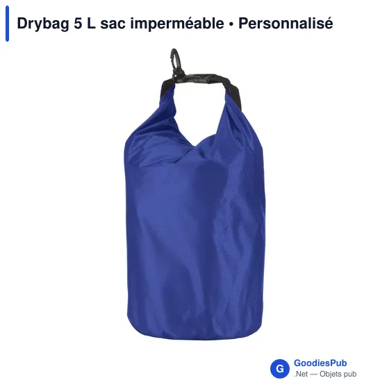 Sac étanche personnalisable Drybag 5 L avec logo - Image 2