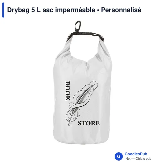 Sac étanche personnalisable Drybag 5 L avec logo - Image 3
