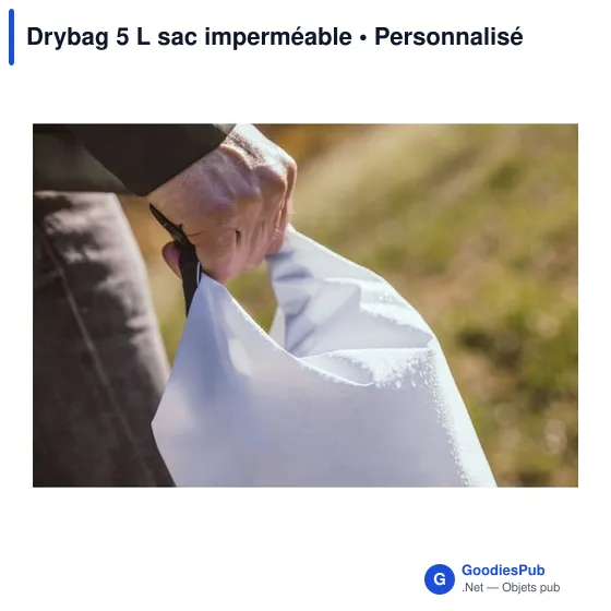 Sac étanche personnalisable Drybag 5 L avec logo - Image 4