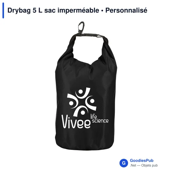 Sac étanche personnalisable Drybag 5 L avec logo - Image 9