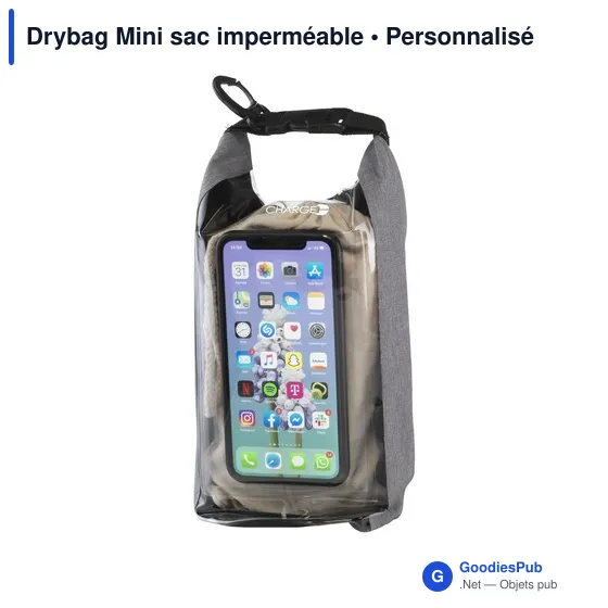 Sac imperméable personnalisable Drybag Mini avec logo - Image 9
