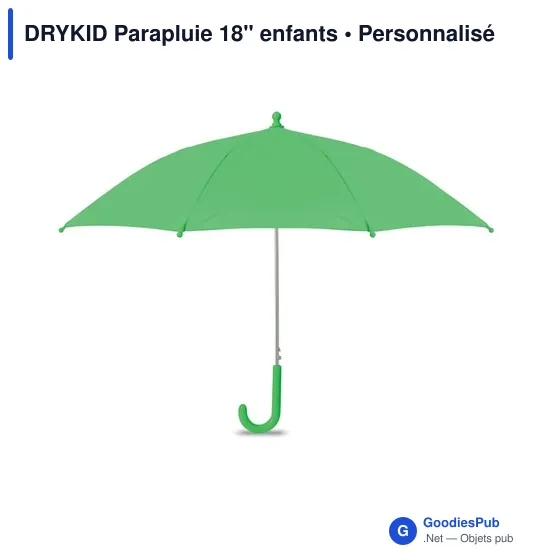 Parapluie personnalisable 18" pour enfants avec logo - DRYKID - Image 1