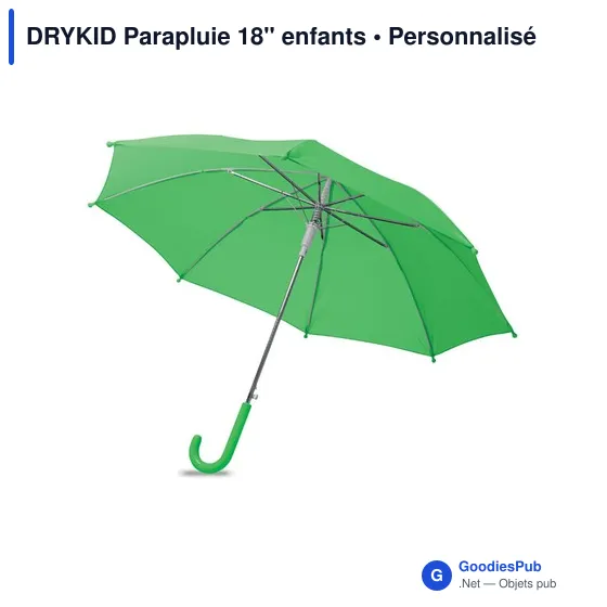 Parapluie personnalisable 18" pour enfants avec logo - DRYKID - Image 2
