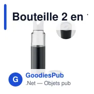 Bouteille 2 en 1 personnalisable DUALUSE avec logo - Miniature 1