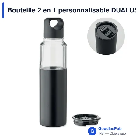 Bouteille 2 en 1 personnalisable DUALUSE avec logo