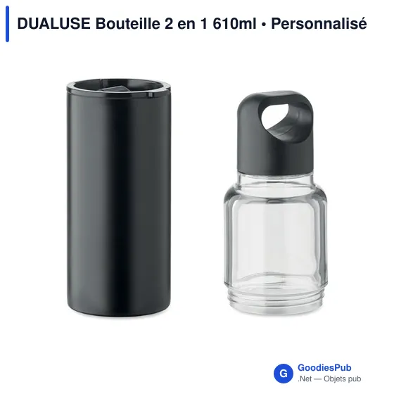 Bouteille 2 en 1 personnalisable DUALUSE avec logo - Image 2