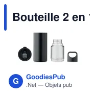 Bouteille 2 en 1 personnalisable DUALUSE avec logo - Miniature 3