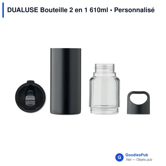 Bouteille 2 en 1 personnalisable DUALUSE avec logo - Image 3