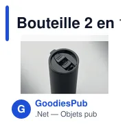 Bouteille 2 en 1 personnalisable DUALUSE avec logo - Miniature 4