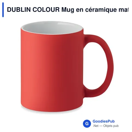 DUBLIN COLOUR Mug en céramique mate 300 ml