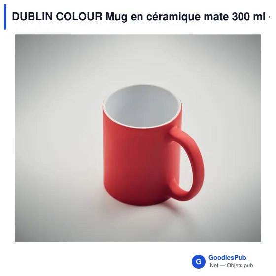 DUBLIN COLOUR Mug en céramique mate 300 ml - Image 4