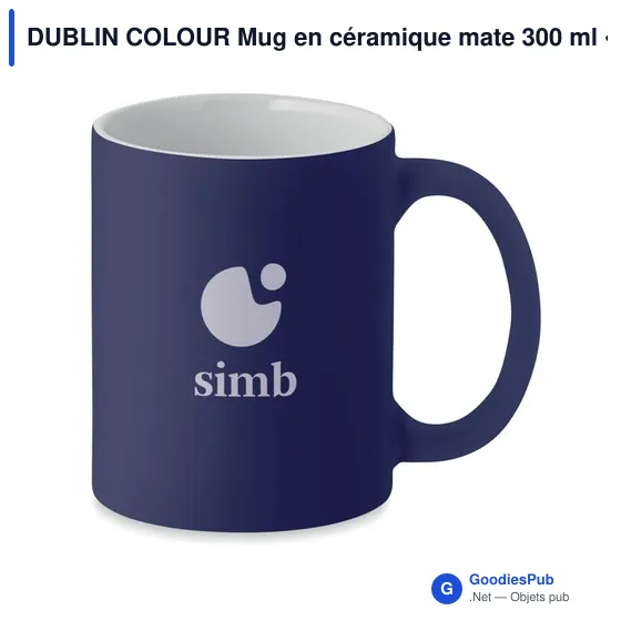 DUBLIN COLOUR Mug en céramique mate 300 ml - Image 8
