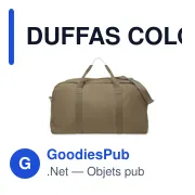 DUFFAS COLOUR Sac de voyage 450 gr/m² - Miniature 3
