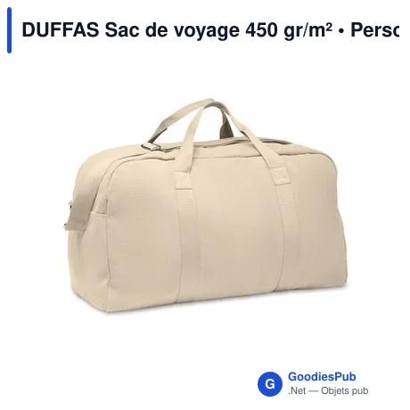 DUFFAS Sac de voyage 450 gr/m²
