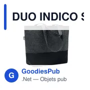 DUO INDICO Sac shopping en feutre RPET - Miniature 1