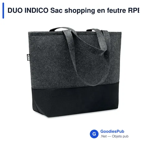 DUO INDICO Sac shopping en feutre RPET