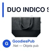 DUO INDICO Sac shopping en feutre RPET - Miniature 2