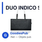 DUO INDICO Sac shopping en feutre RPET - Miniature 3