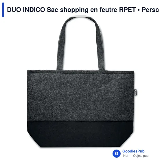DUO INDICO Sac shopping en feutre RPET - Image 3