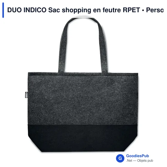 DUO INDICO Sac shopping en feutre RPET - Image 4