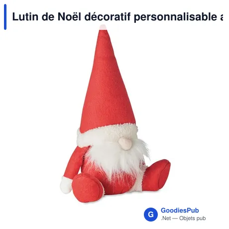 Lutin de Noël décoratif personnalisable avec logo entreprise