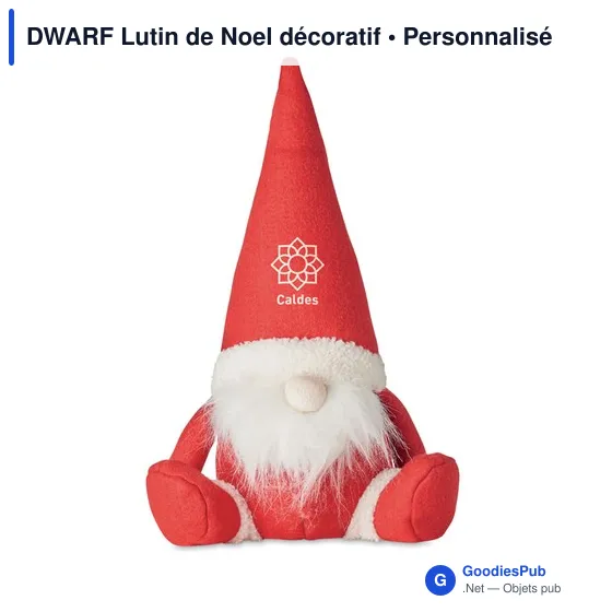 Lutin de Noël décoratif personnalisable avec logo entreprise - Image 5