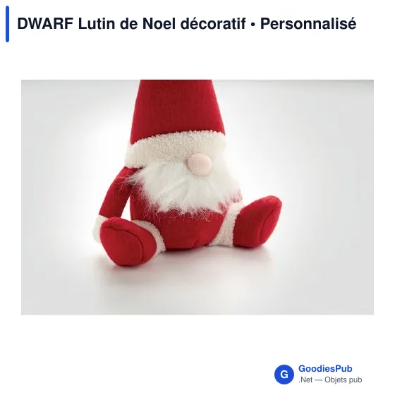 Lutin de Noël décoratif personnalisable avec logo entreprise - Image 6