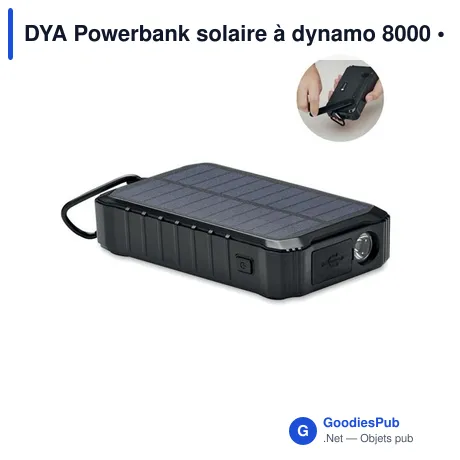 DYA Powerbank solaire à dynamo 8000