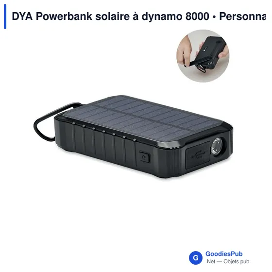 DYA Powerbank solaire à dynamo 8000 - Image 3