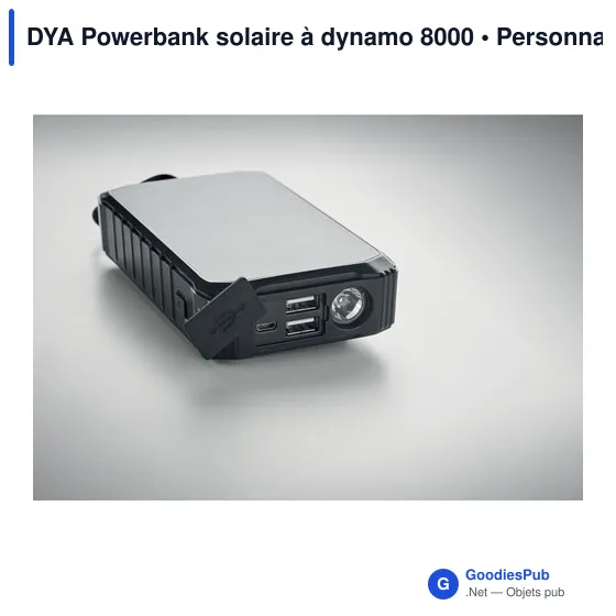 DYA Powerbank solaire à dynamo 8000 - Image 5