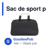 Sac de sport personnalisable Eastport GRS RPET avec logo - Miniature 2