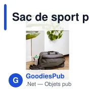 Sac de sport personnalisable Eastport GRS RPET avec logo - Miniature 11