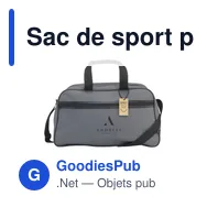 Sac de sport personnalisable Eastport GRS RPET avec logo - Miniature 12
