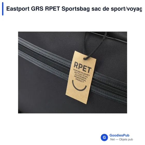 Sac de sport personnalisable Eastport GRS RPET avec logo - Image 3