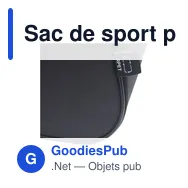 Sac de sport personnalisable Eastport GRS RPET avec logo - Miniature 4