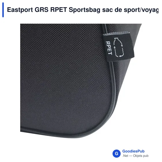 Sac de sport personnalisable Eastport GRS RPET avec logo - Image 4