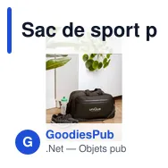 Sac de sport personnalisable Eastport GRS RPET avec logo - Miniature 5