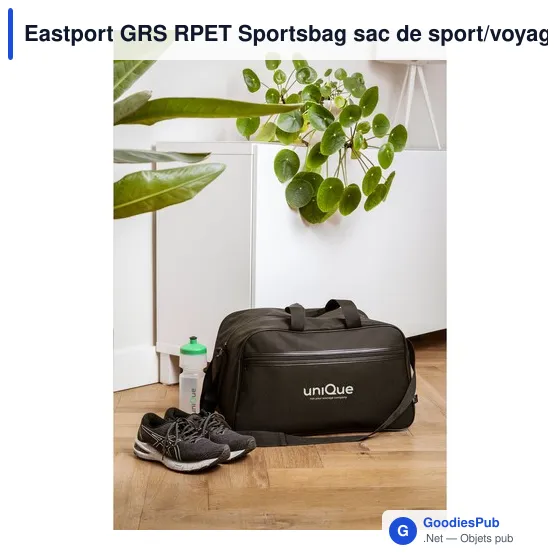Sac de sport personnalisable Eastport GRS RPET avec logo - Image 5