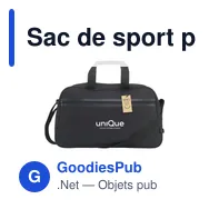 Sac de sport personnalisable Eastport GRS RPET avec logo - Miniature 6