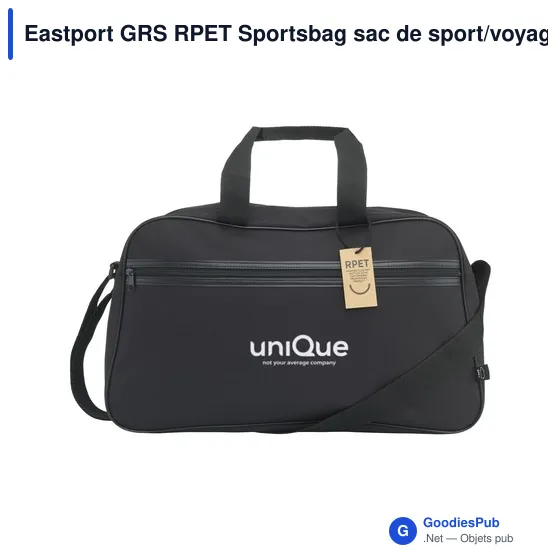 Sac de sport personnalisable Eastport GRS RPET avec logo - Image 6