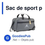 Sac de sport personnalisable Eastport GRS RPET avec logo - Miniature 7