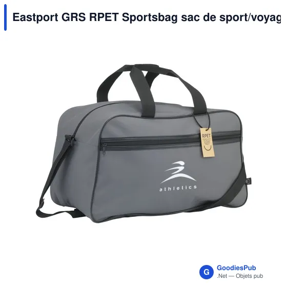 Sac de sport personnalisable Eastport GRS RPET avec logo - Image 7