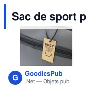 Sac de sport personnalisable Eastport GRS RPET avec logo - Miniature 9