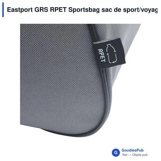 Sac de sport personnalisable Eastport GRS RPET avec logo - Image 10