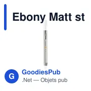Stylo à bille personnalisable en aluminium avec logo - Ebony Matt - Miniature 1