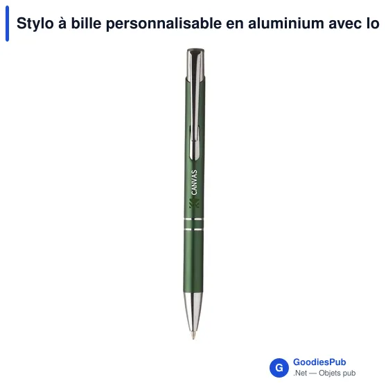 Stylo à bille personnalisable en aluminium avec logo - Ebony Matt - Image 6